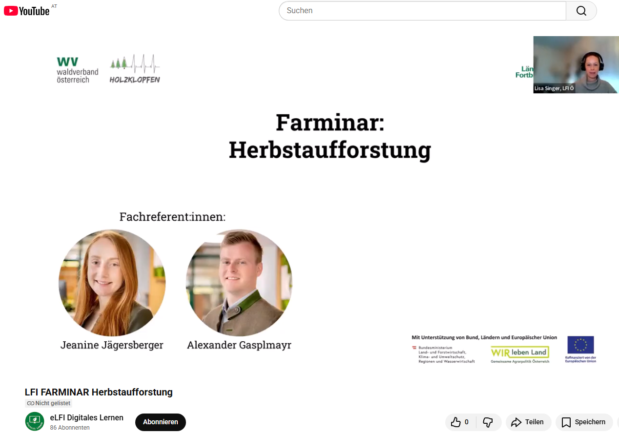 Farminar Herbstaufforstung