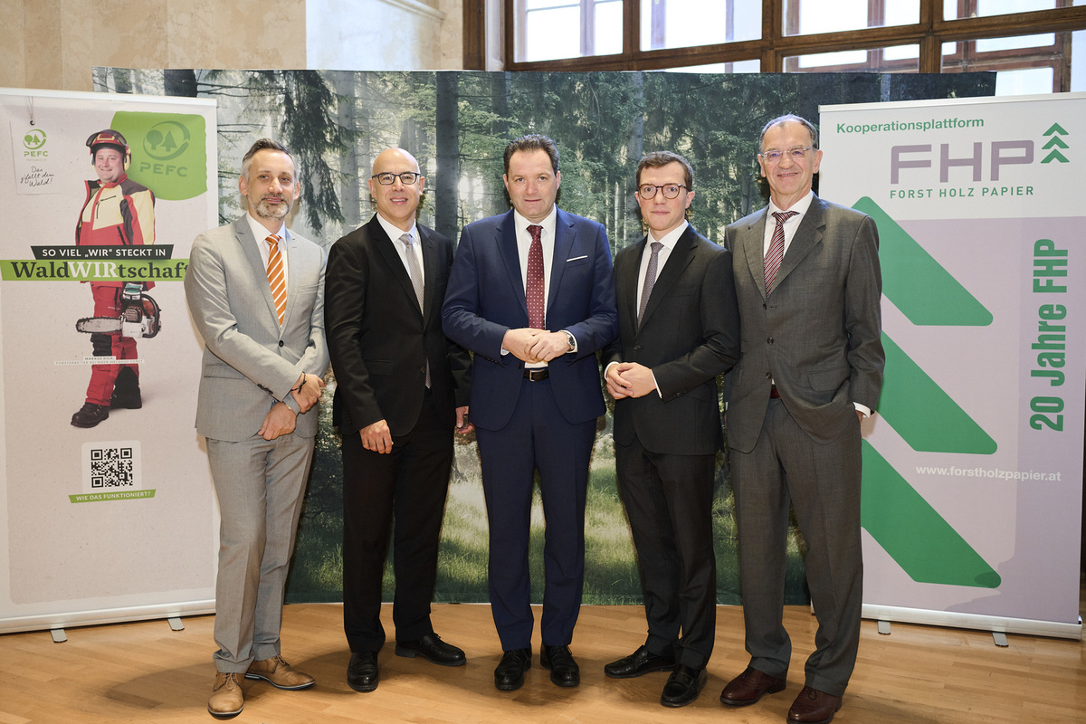 v.l.n.r.: Alexander Brenneis, Gabriel Felbermayr, Norbert Totschnig, Konrad Mylius, Erich Wiesner