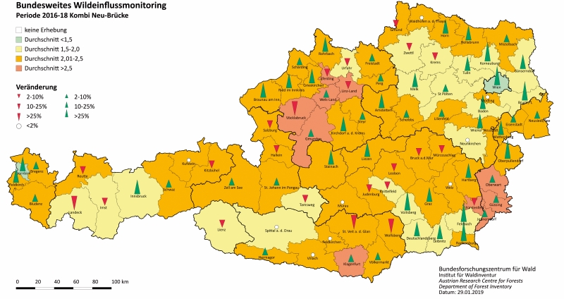 Ergebnisse des Wildeinflussmonitorings 2016-2018